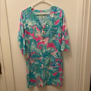 Lilly Pulitzer T-shirt Dress in blue & pink